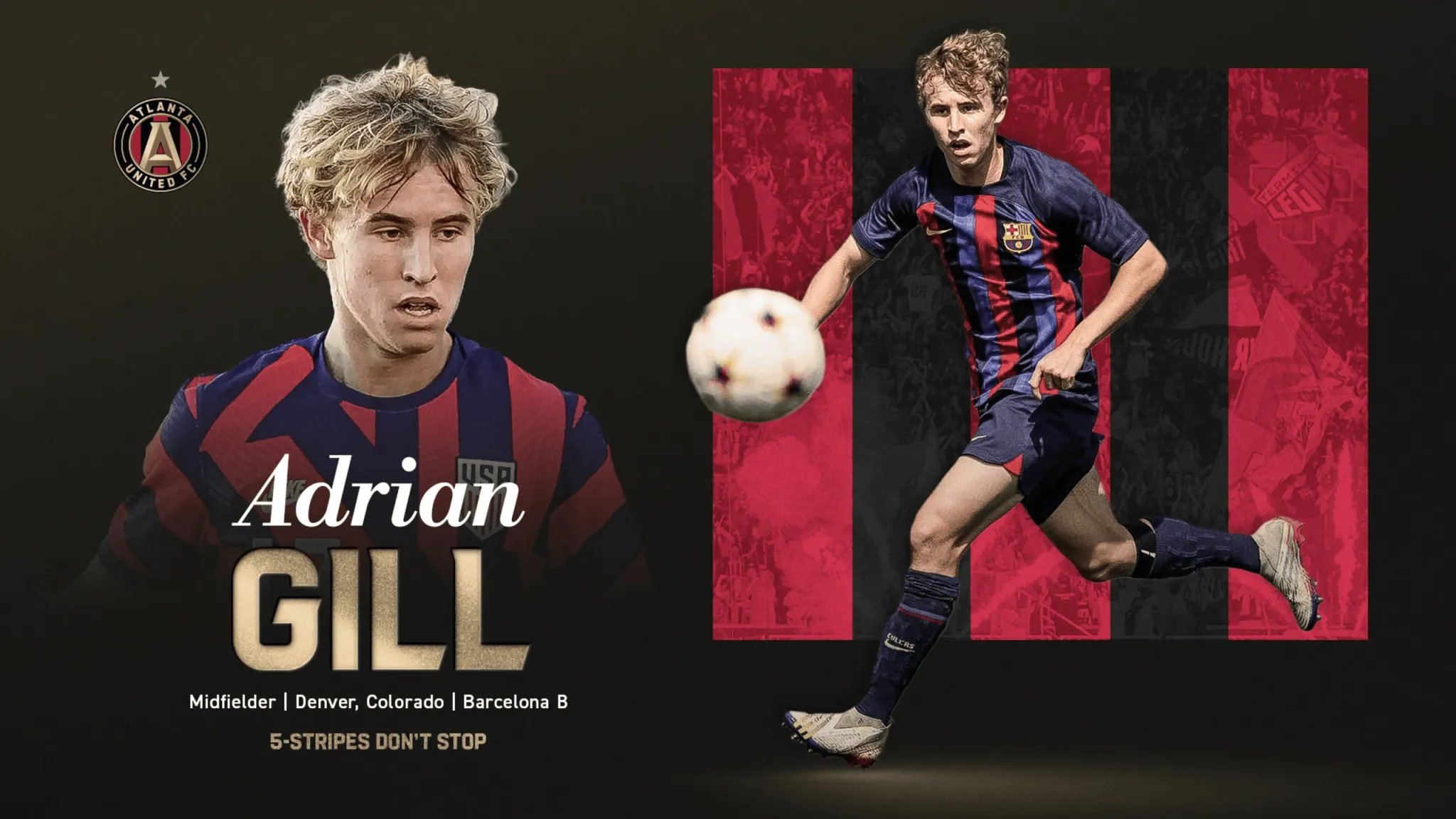 开云平台-亚特兰大联官方：巴萨20岁中场吉尔加盟球队，签约至2027年