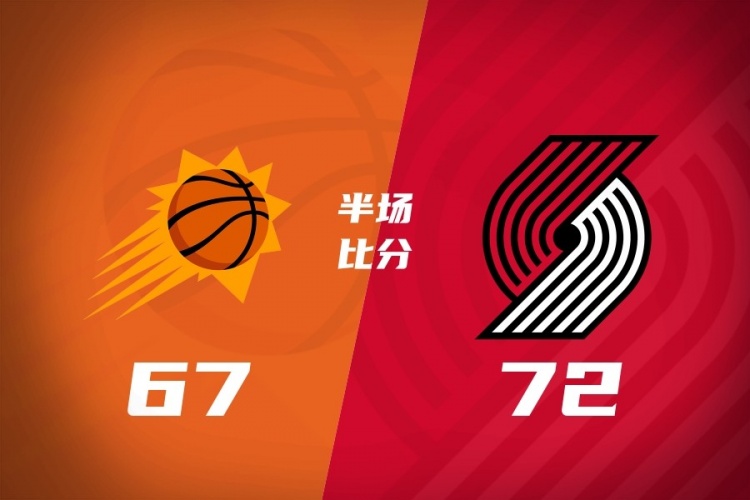 体育平台-半场战报-杨瀚森未出场 开拓者领先太阳5分 克林根13+11